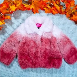 Steve Madden pink faux fur satin jacket